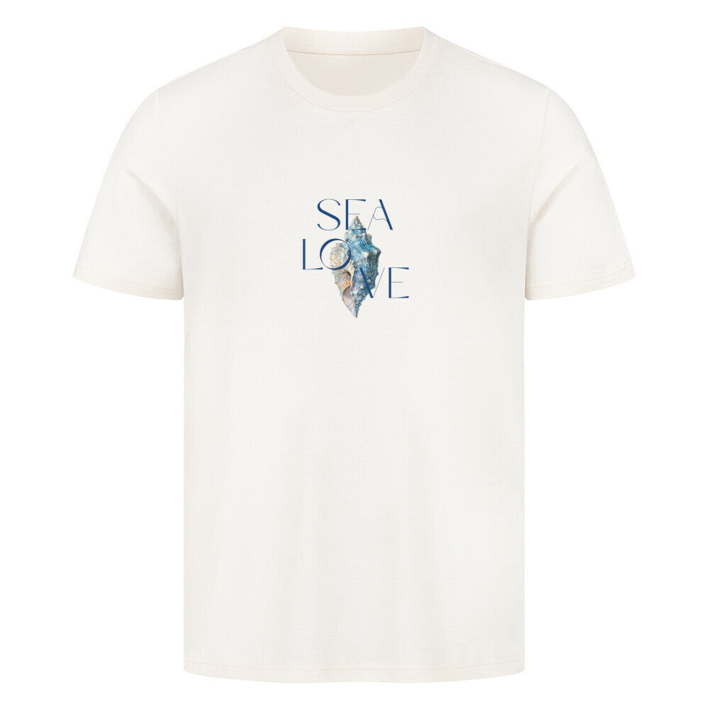 Elegantes T-Shirt für Meeresliebhaber in hellbeige