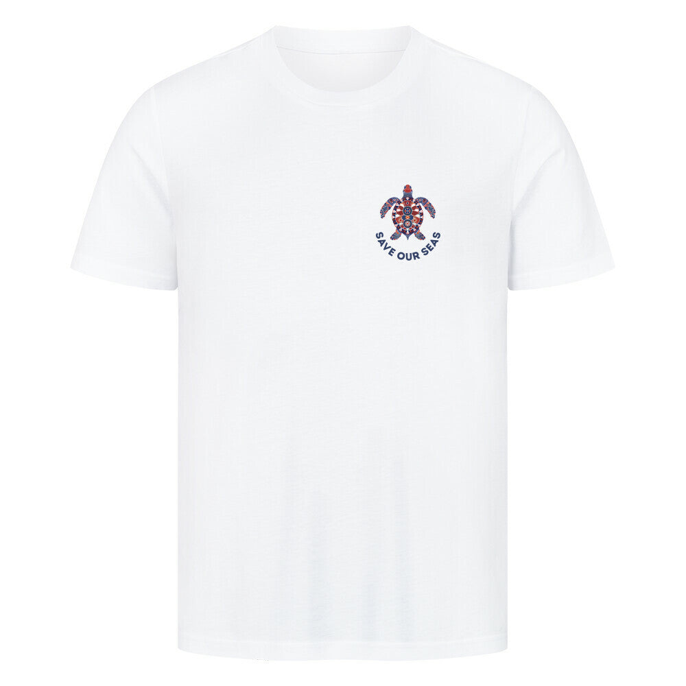 Meeres T-Shirt mit Botschaft in weiß