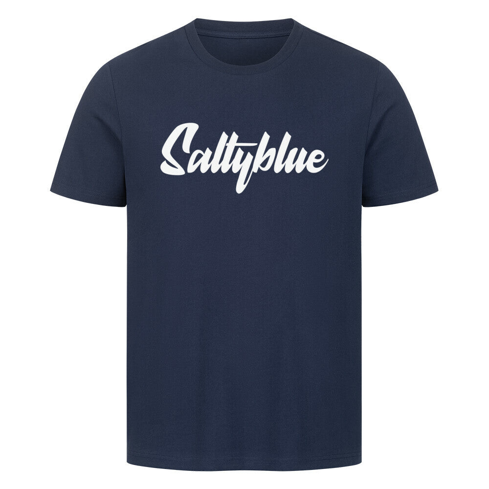 T-Shirt mit Meerbezug in blau