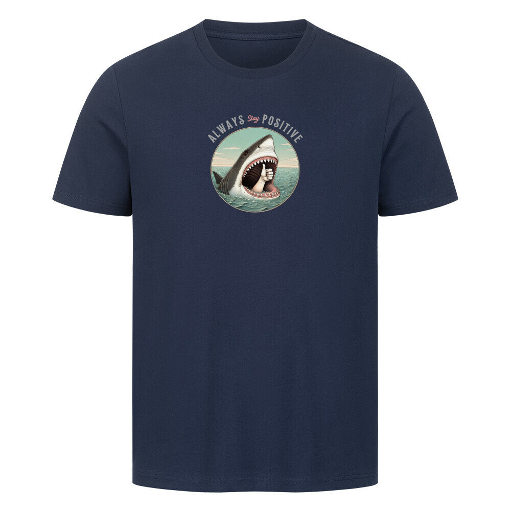 Sarkastisches Hai T-Shirt in blau