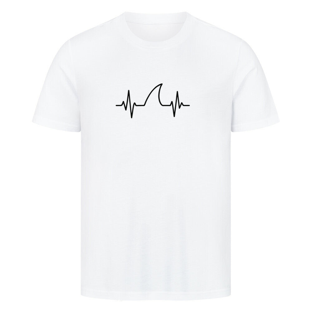 Taucher T-Shirt mit erhöhter Hai Pulsfrequenz in weiß