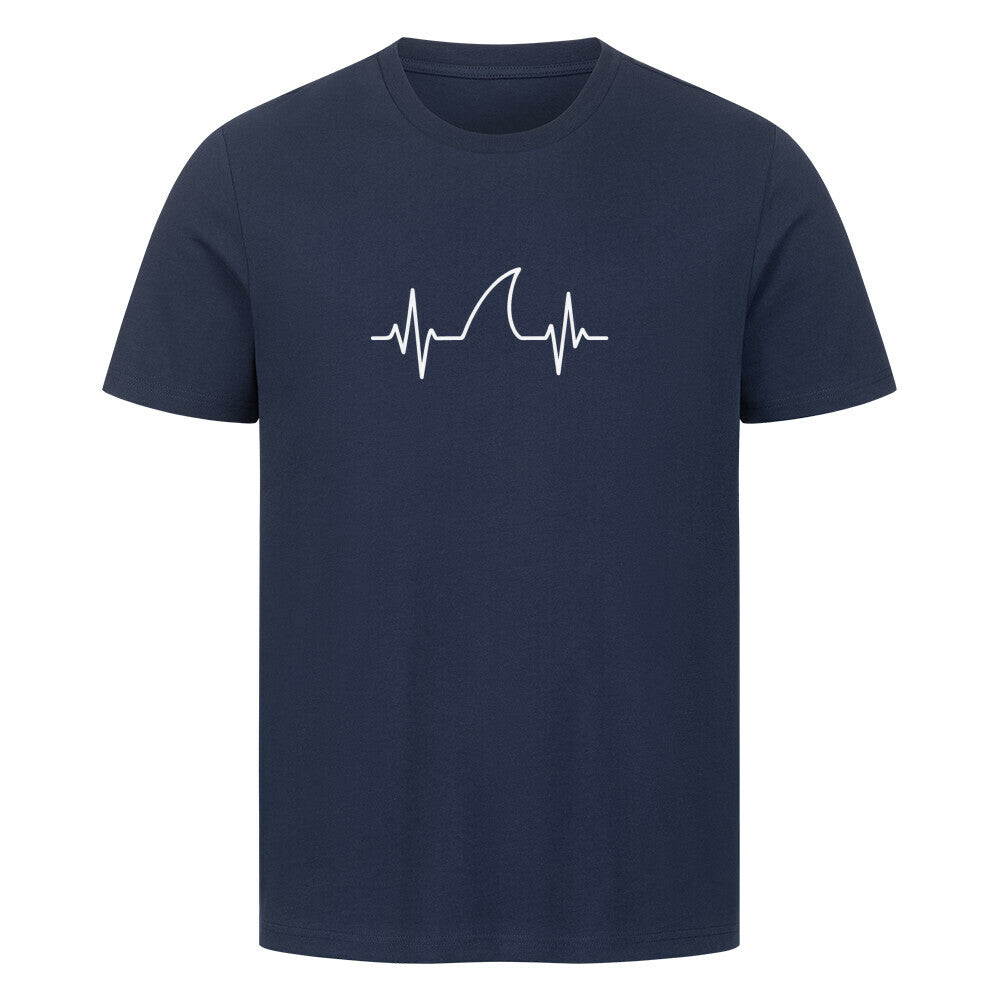 Taucher T-Shirt mit erhöhter Hai Pulsfrequenz in blau