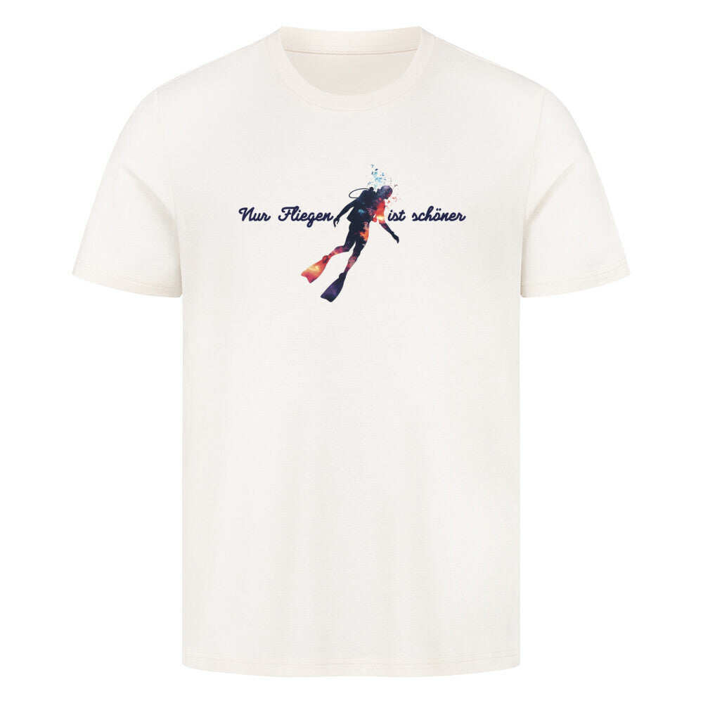 Edles Tauchmotiv T-Shirt in hellbeige