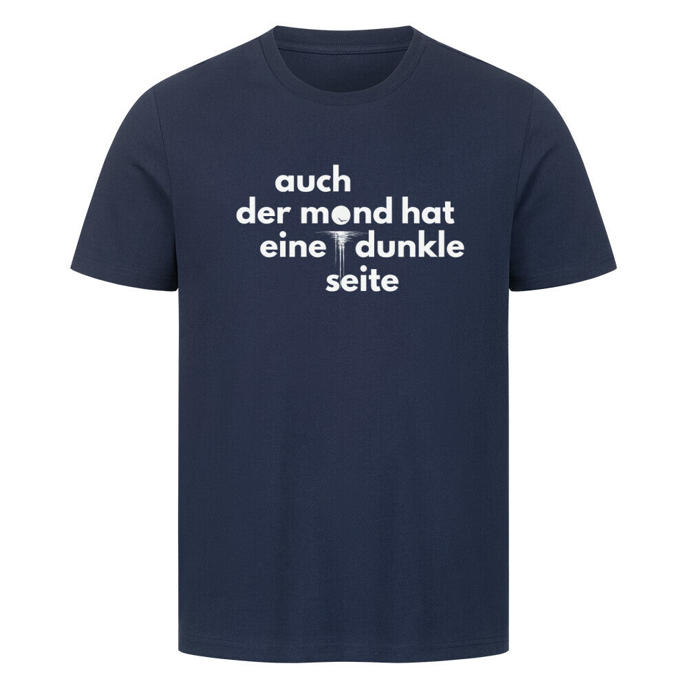 Mond über Wasser T-Shirt in blau
