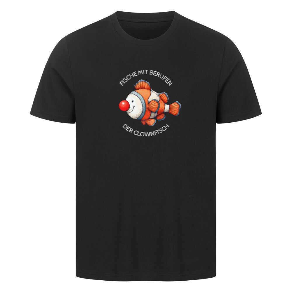 lustiges Clownfisch T-Shirt in schwarz