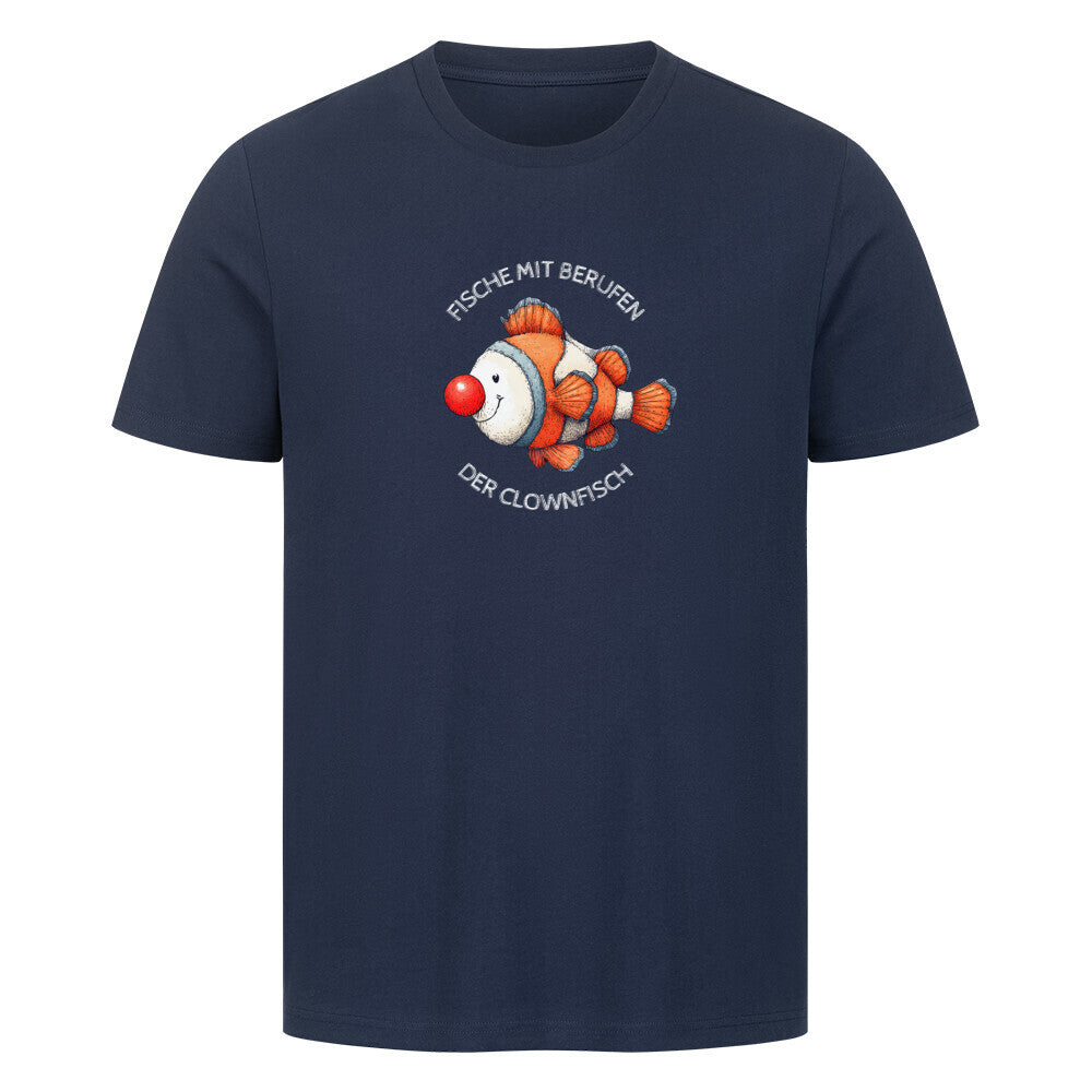 lustiges Clownfisch T-Shirt in blau