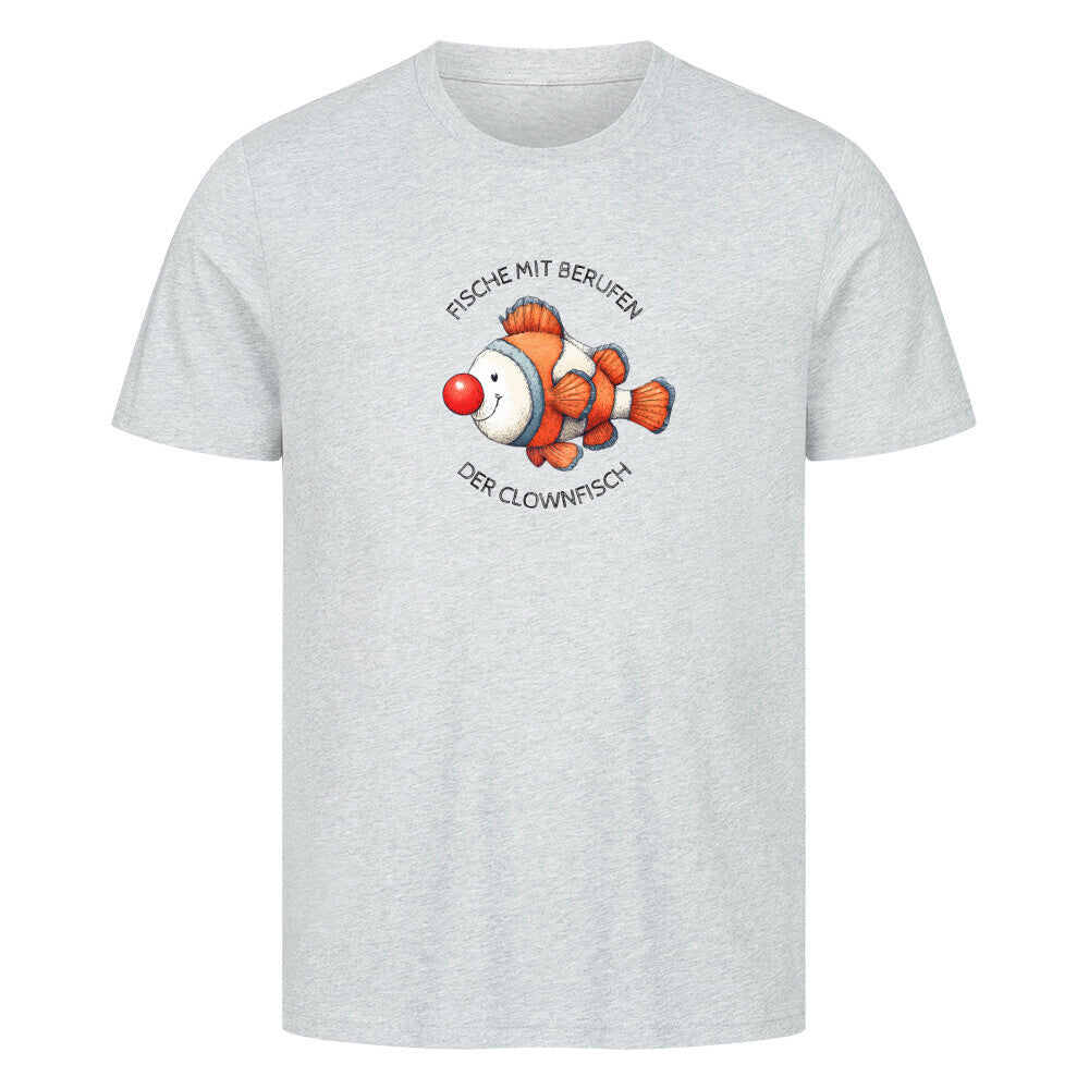 lustiges Clownfisch T-Shirt in grau