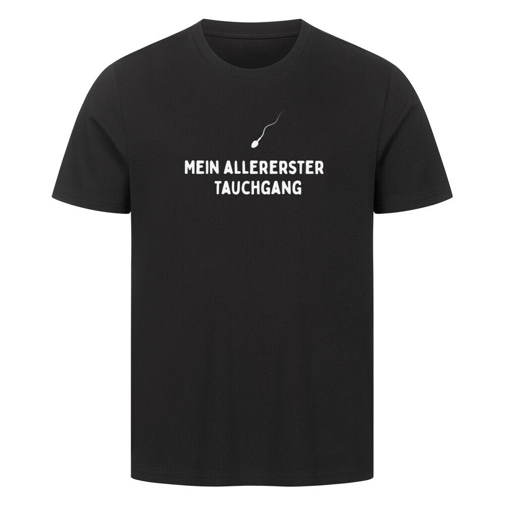 lustiges Taucher T-Shirt in schwarz