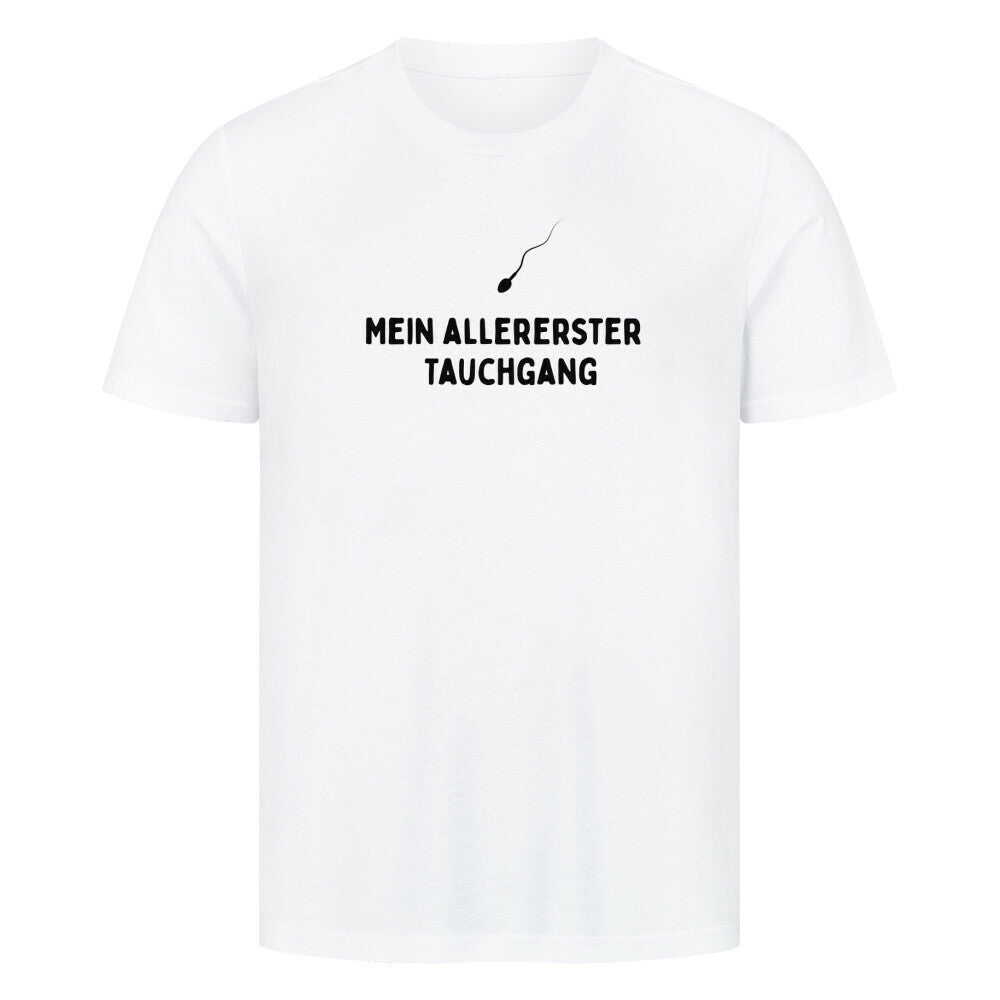 lustiges Taucher T-Shirt in weiß