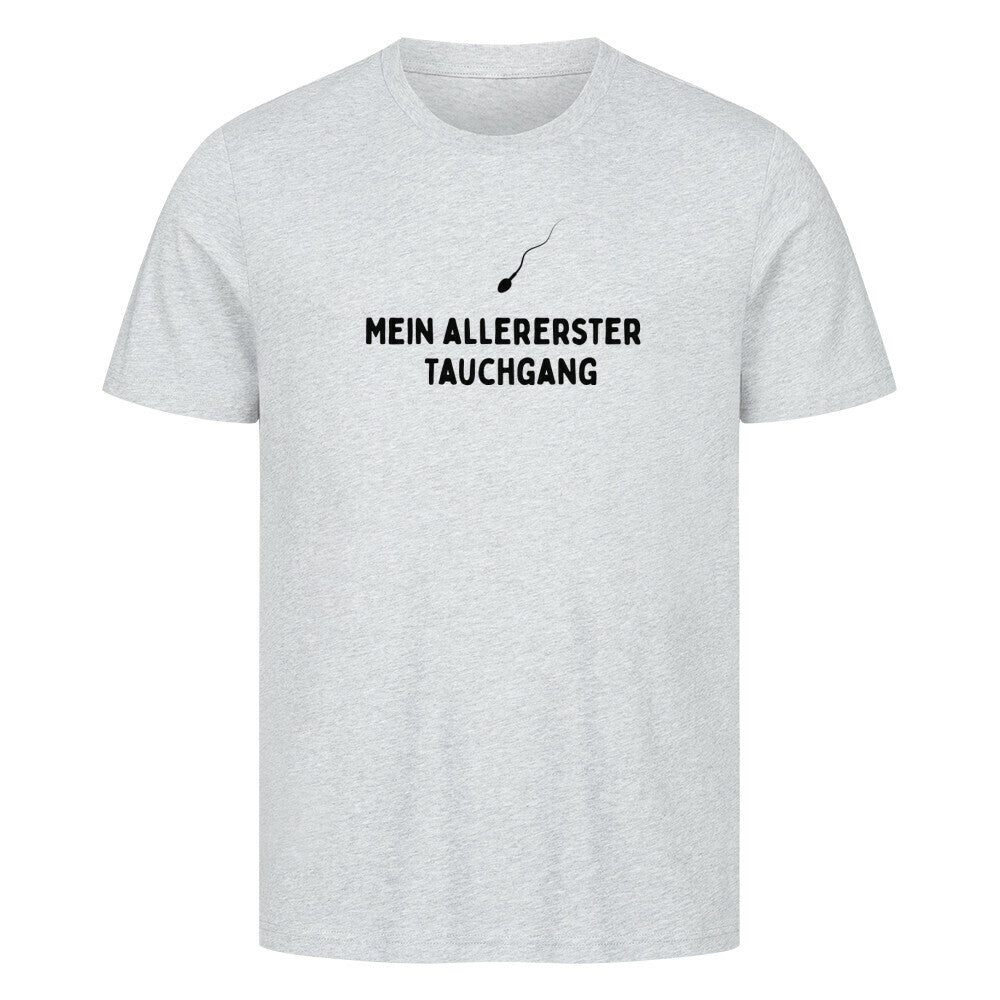 lustiges Taucher T-Shirt in grau