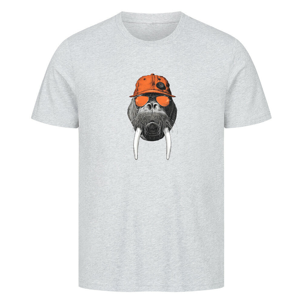 Cooles Walross T-Shirt in grau