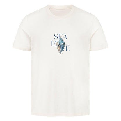 Elegantes T-Shirt für Meeresliebhaber in hellbeige