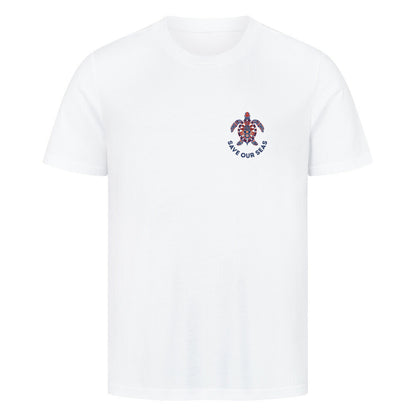 Meeres T-Shirt mit Botschaft in weiß