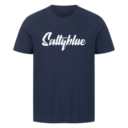 T-Shirt mit Meerbezug in blau