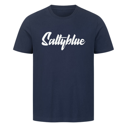 T-Shirt mit Meerbezug in blau