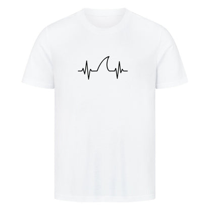 Taucher T-Shirt mit erhöhter Hai Pulsfrequenz in weiß