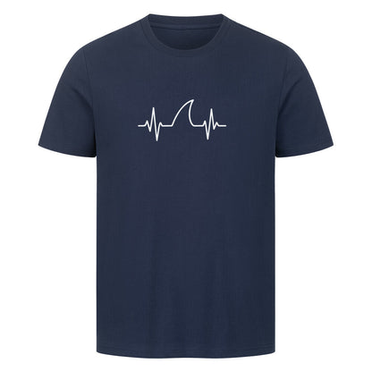Taucher T-Shirt mit erhöhter Hai Pulsfrequenz in blau