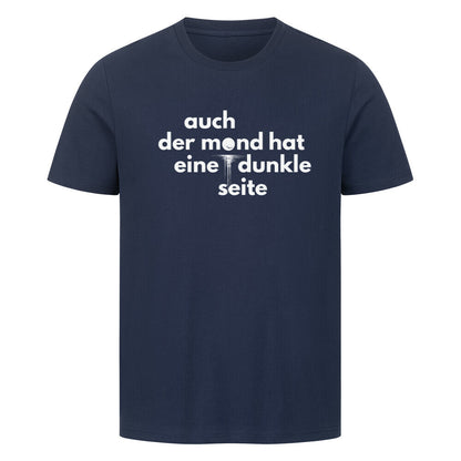 Mond über Wasser T-Shirt in blau