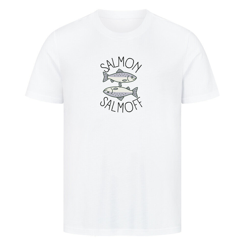 Lustiges Meeres T-Shirt "Salmon" in weiß
