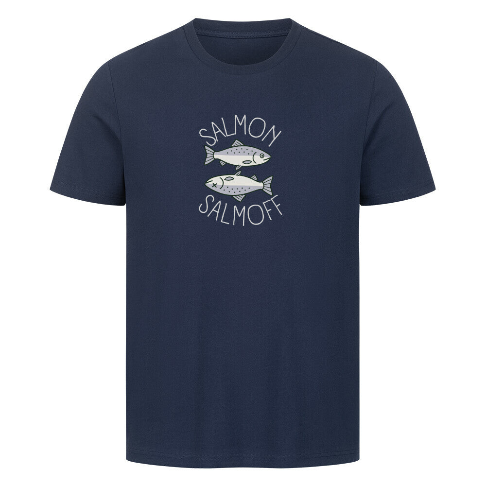 Lustiges Meeres T-Shirt "Salmon" in blau