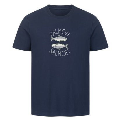 Lustiges Meeres T-Shirt "Salmon" in blau