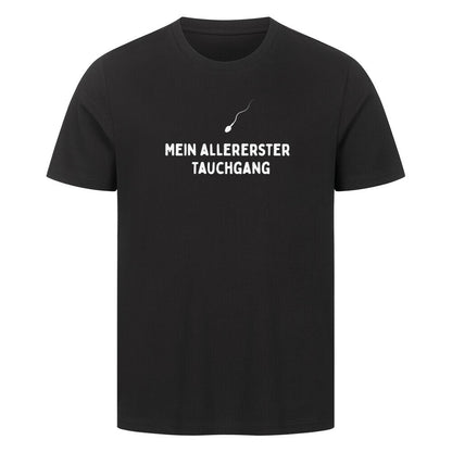 lustiges Taucher T-Shirt in schwarz