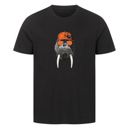 Cooles Walross T-Shirt in schwarz