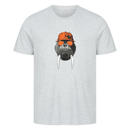 Cooles Walross T-Shirt in grau